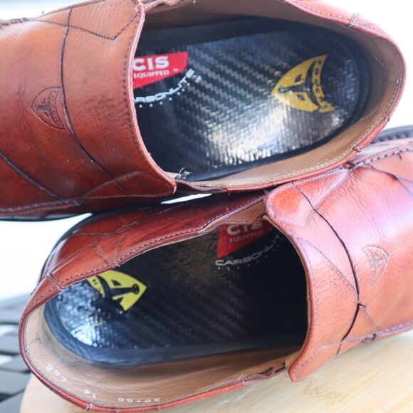 Michael Toschi Side Gore Loafers Men’s Brown Leather CIS Carbonlite Soles Sz 12 - Picture 9 of 12